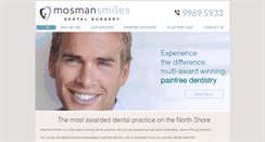 Desktop Screenshot of mosmansmiles.com.au